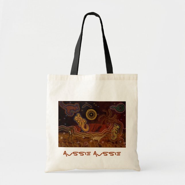 Sac d'art aborigène australien Aussie Desert (Devant)