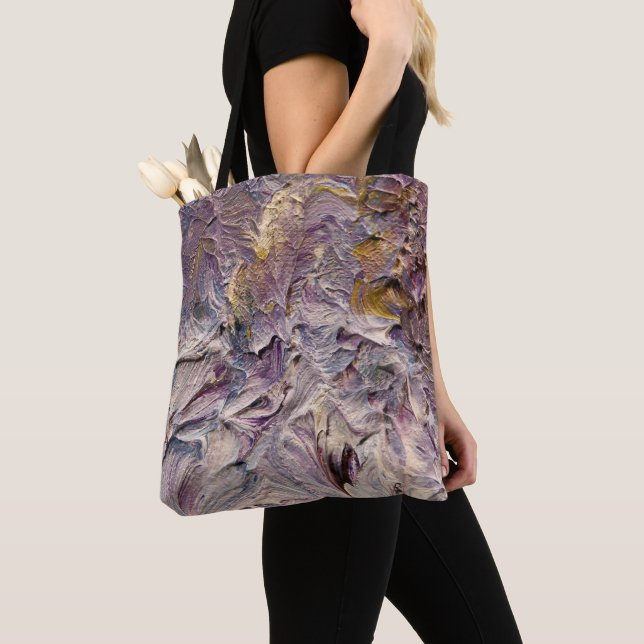 Sac d'art abstrait Lilac et violet (De près)