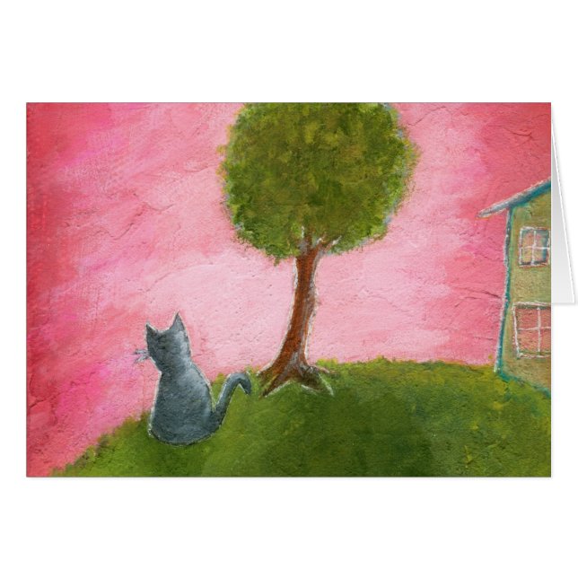 Sac de attente de festin, art lunatique de chat de (Devant Horizontal)