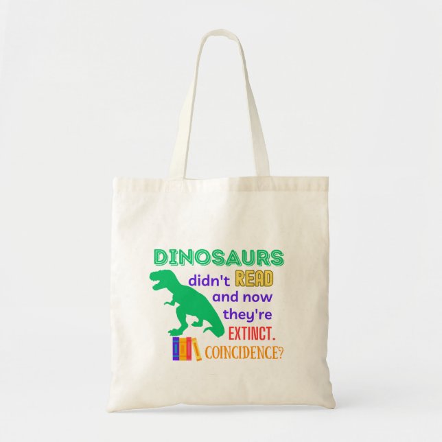Sac de bibliothèque Dinosaur Fourre-tout (Devant)