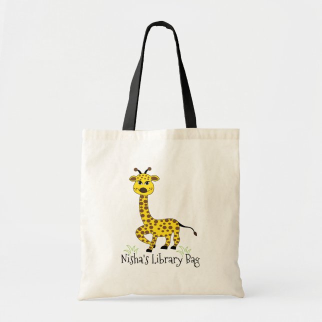 Sac de bibliothèque pour enfants avec girafe (Devant)