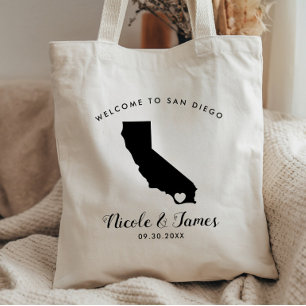 Sac de bienvenue de mariage en Californie pour les