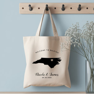 Sac de bienvenue de mariage en Caroline du Nord po