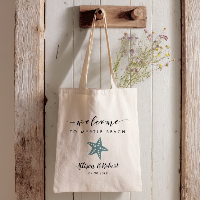 Sac de bienvenue de mariage étoile de mer, bleu gr (Créateur téléchargé)