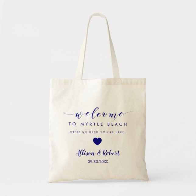 Sac de bienvenue de mariage pour les friandises de (Devant)