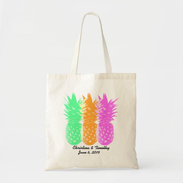 Sac de bienvenue Mariage ananas, Faveur de mariage (Devant)