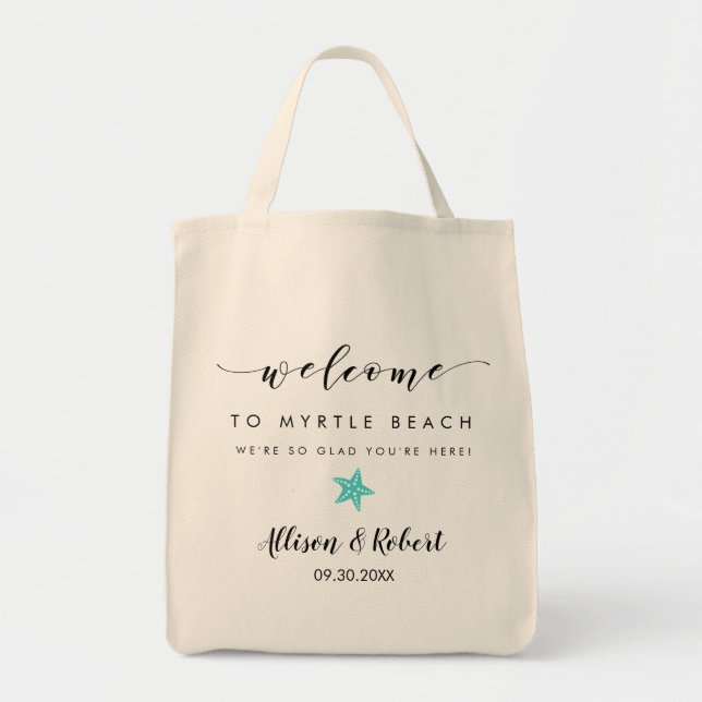 Sac de bienvenue mariage avec arrière Itinéraire,  (Devant)