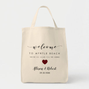 Sac de bienvenue mariage avec arrière Itinéraire,
