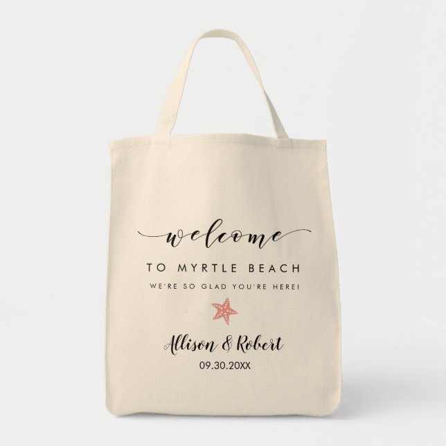 Sac de bienvenue mariage avec arrière Itinéraire,  (Devant)