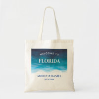 Sac de bienvenue Mariage des vagues tropicales, bl