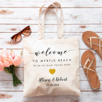 Sac de bienvenue mariage pour les clients de desti