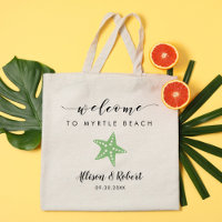 Sac de bienvenue Mariage Starfish, Vert clair
