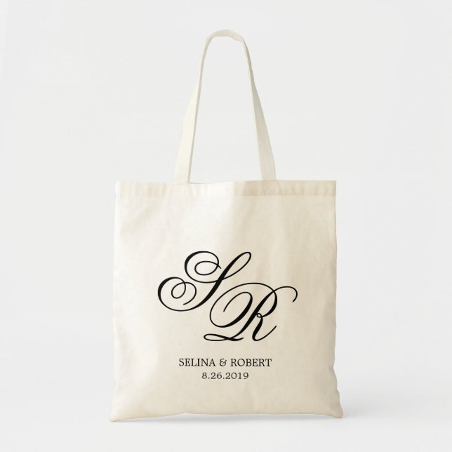 Sac de bienvenue personnalisé avec monogramme init (Devant)