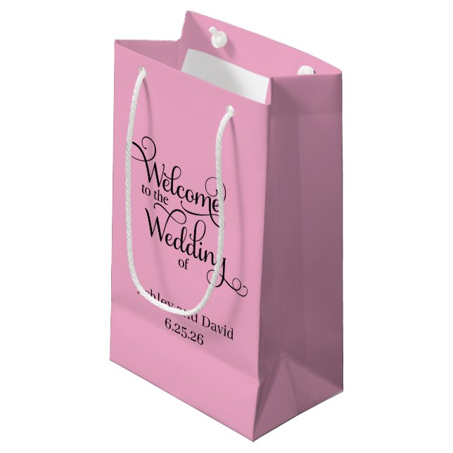 Sac de bienvenue pour cadeau de mariage (Devant Angle)
