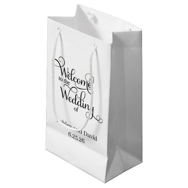 Sac de bienvenue pour cadeau de mariage (Devant Angle)