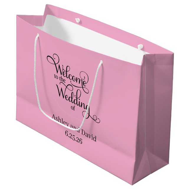 Sac de bienvenue pour cadeau de mariage (Devant Angle)