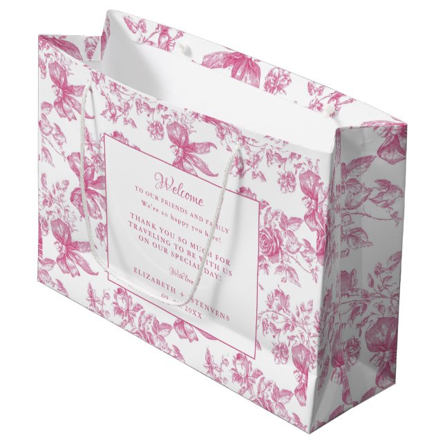 Sac de bienvenue pour invité de mariage au thé de  (Devant Angle)
