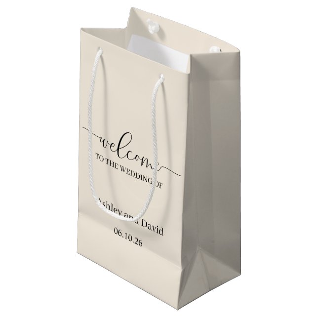 Sac de bienvenue pour mariage (Devant Angle)