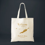 Sac de bienvenue pour Mariage Anguilla, Or<br><div class="desc">Un sac cadeau de bienvenue mariage pour les invités hors de la ville à votre mariage,  avec l'image d'Anguilla. Remplissez le fourre-tout avec vos goodies favoris.</div>