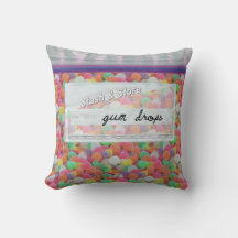 Sac de bonbons Gumdrops Oreiller décoratif