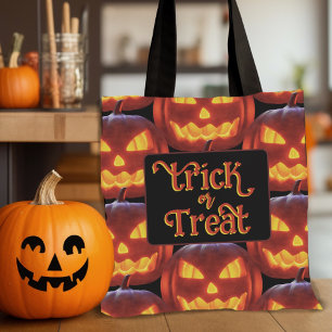 Sac de bonbons Halloween Citrouilles sculptées