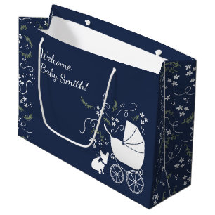 Sac de cadeau de baby shower de bouledogue