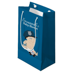 Sac de cadeau de baby shower de policier de