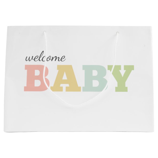 Sac de cadeau de bébé, neutre de genre, grand (Devant)