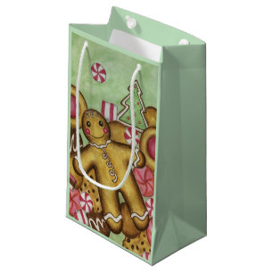 Sac de cadeau de biscuits de Noël à la menthe