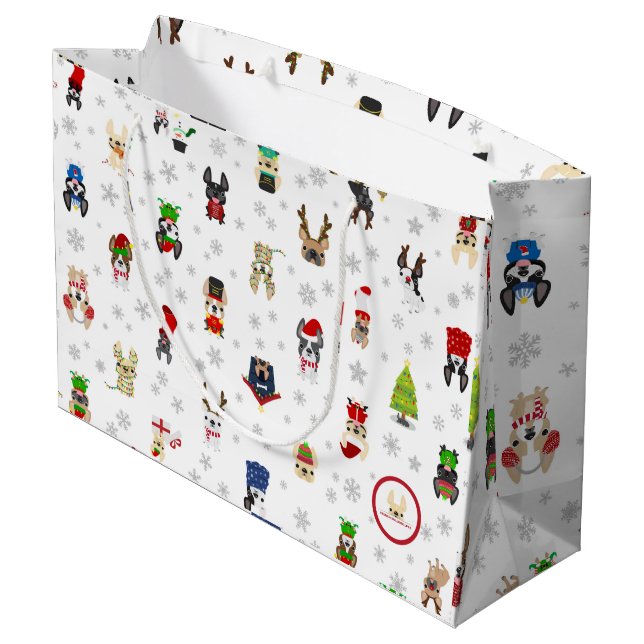 Sac de cadeau de bouledogue français (Dos Angle)