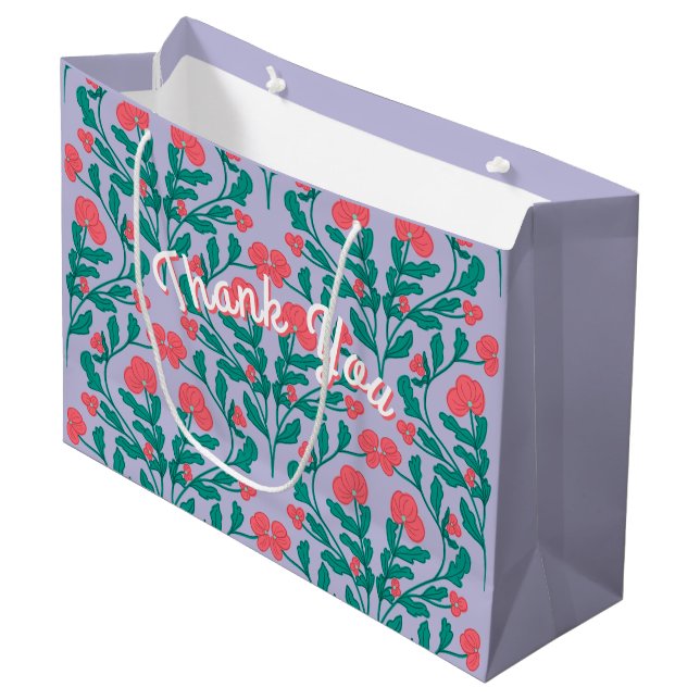 Sac de cadeau de branche de fleur de lavande (Devant Angle)