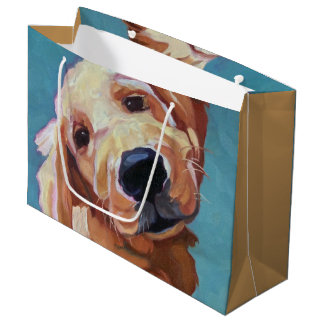 Sac de cadeau de chiot de golden retriever