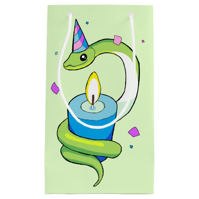 Sac de cadeau de dessin de serpent de Parti Vert (Devant)