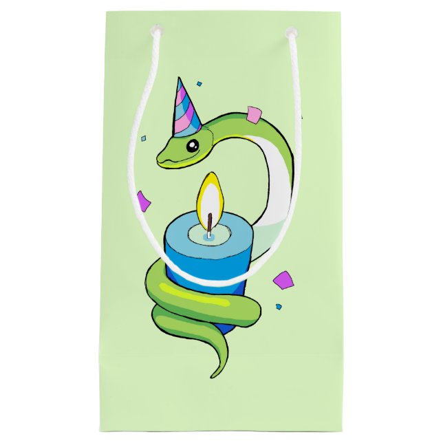 Sac de cadeau de dessin de serpent de Parti Vert (Devant)