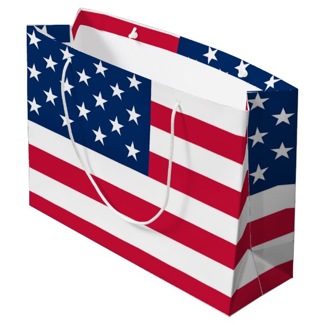 Sac de cadeau de drapeau américain patriotique (Dos Angle)
