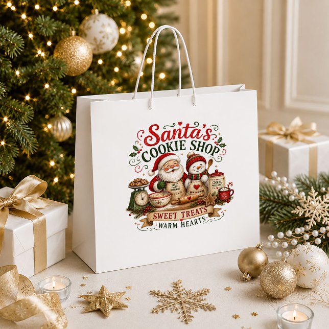 Sac de cadeau de fêtes rustique rouge vert Noël (Rustic Christmas Red Green Holiday Gift Bag Style

)
