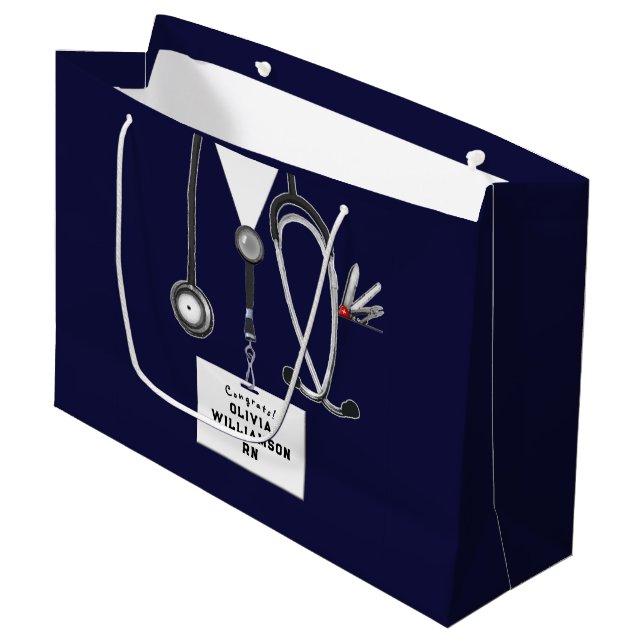 Sac de cadeau de fin d'études d'infirmière créativ (Devant Angle)