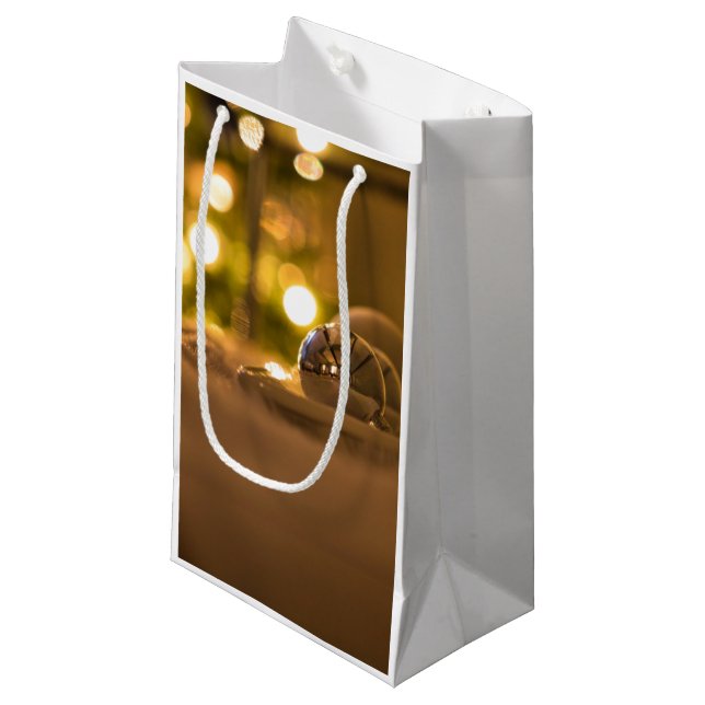 Sac de cadeau de lueur de lumières de Noël (Devant Angle)