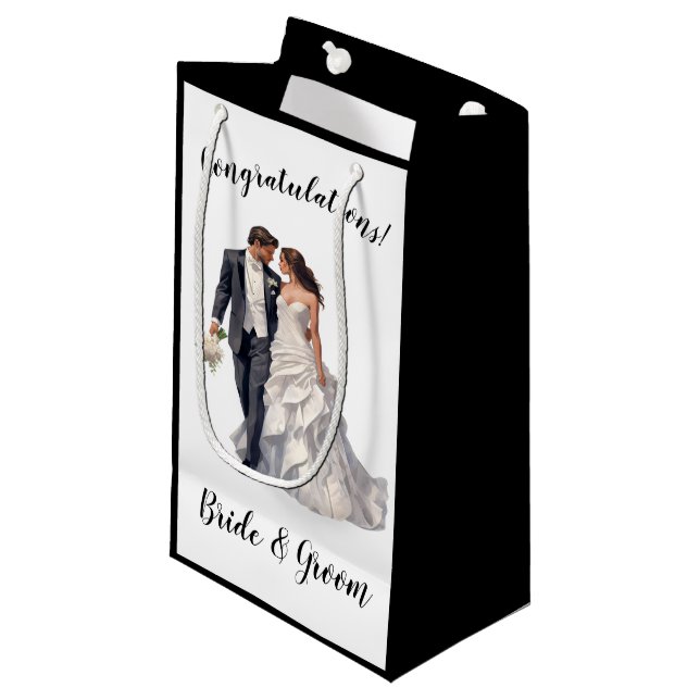 Sac de cadeau de mariage (Devant Angle)