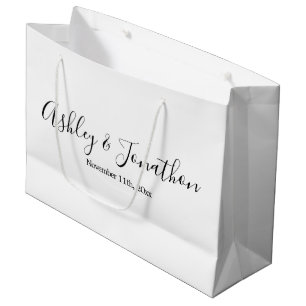 Sac de cadeau de mariage personnalisé grand format