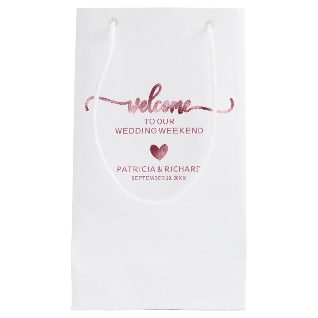 Sac de cadeau de mariage petit cœur mignon (Devant)