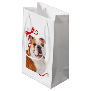 Sac de cadeau de Noël de bouledogue