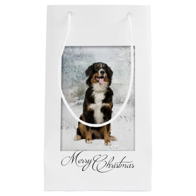 Sac de cadeau de Noël de chien de Bernese Mt. (Devant)