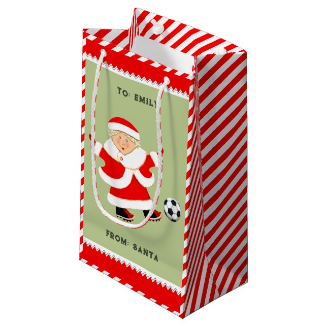 Sac de cadeau de Noël de football (Devant Angle)