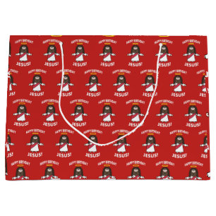 Sac de cadeau de Noël de Noël de Jésus de joyeu