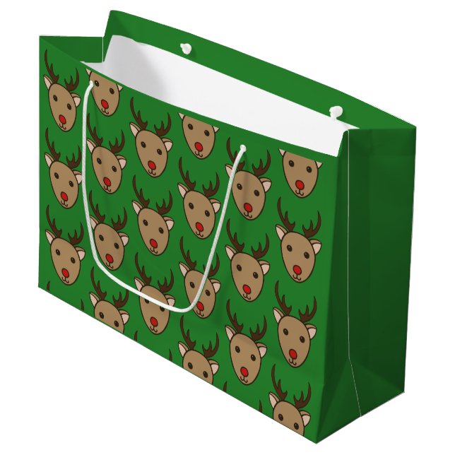 Sac de cadeau de Noël de renne (Devant Angle)
