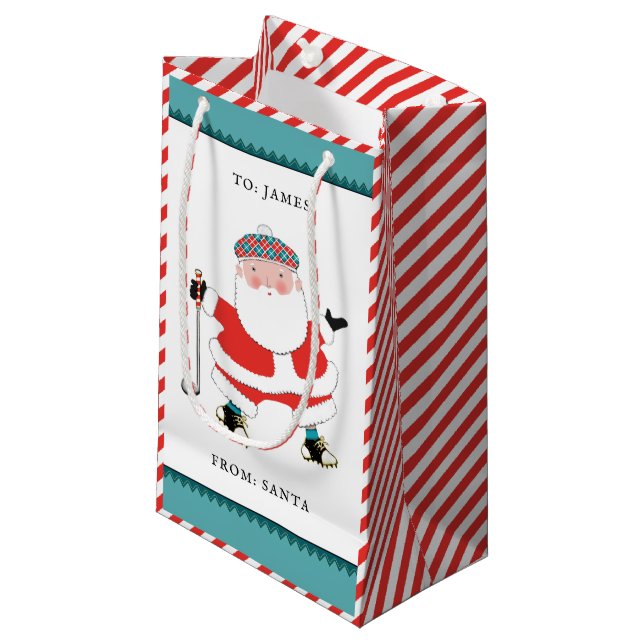 Sac de cadeau de Noël petit pour golf (Devant Angle)