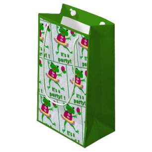 Sac de cadeau de partie de grenouille verte pour