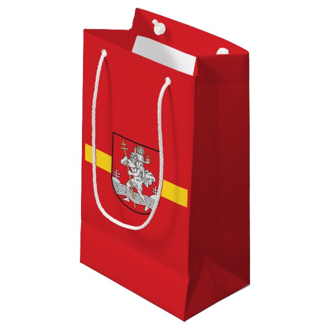 Sac de cadeau de petit format avec le drapeau de V (Devant Angle)