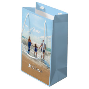 Sac de cadeau de photo de famille personnalisé ave